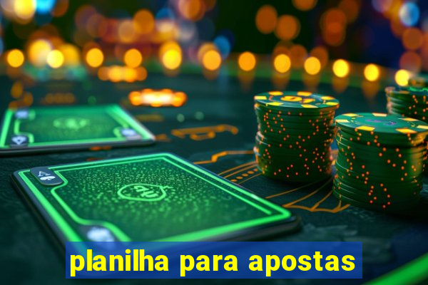 planilha para apostas