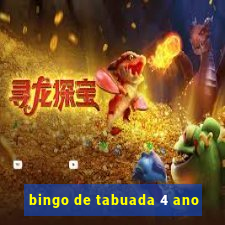 bingo de tabuada 4 ano