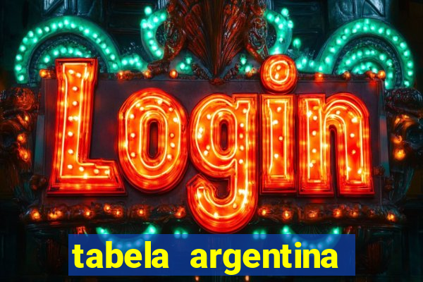 tabela argentina torneo betano