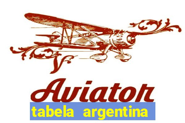 tabela argentina torneo betano