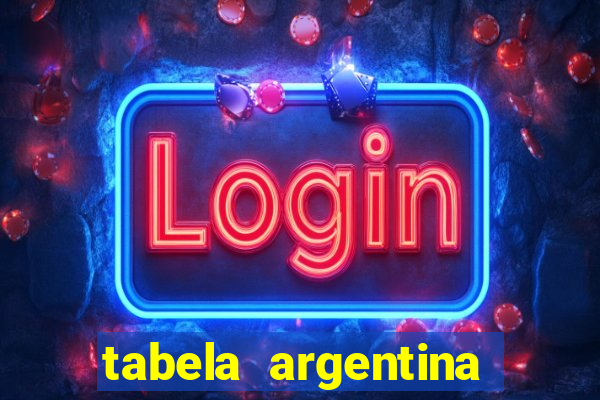 tabela argentina torneo betano