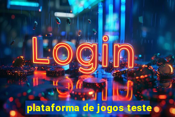 plataforma de jogos teste