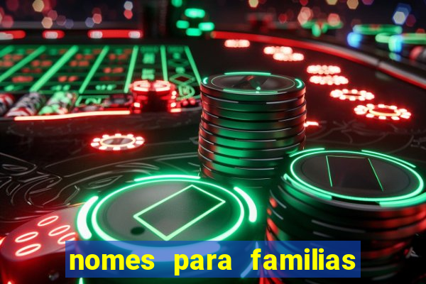 nomes para familias em jogos