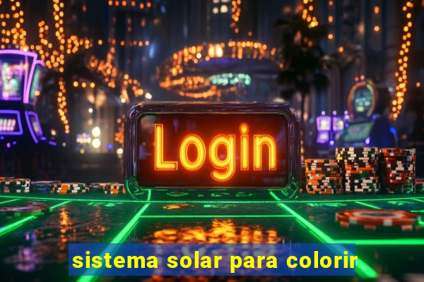 sistema solar para colorir