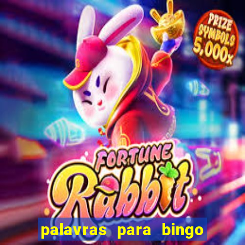 palavras para bingo cha de bebe