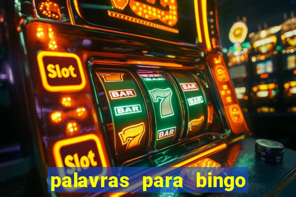 palavras para bingo cha de bebe