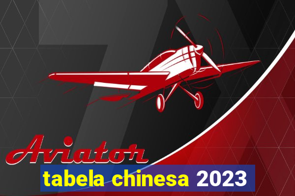 tabela chinesa 2023