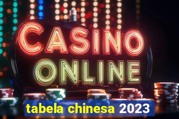 tabela chinesa 2023