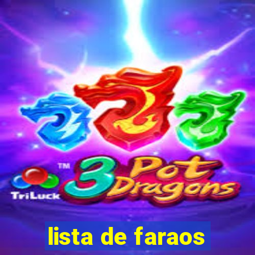 lista de faraos