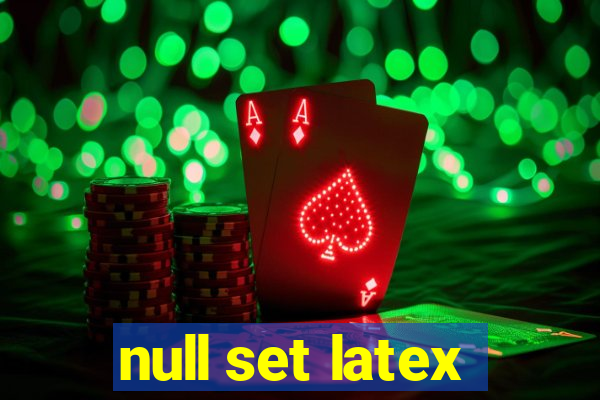 null set latex