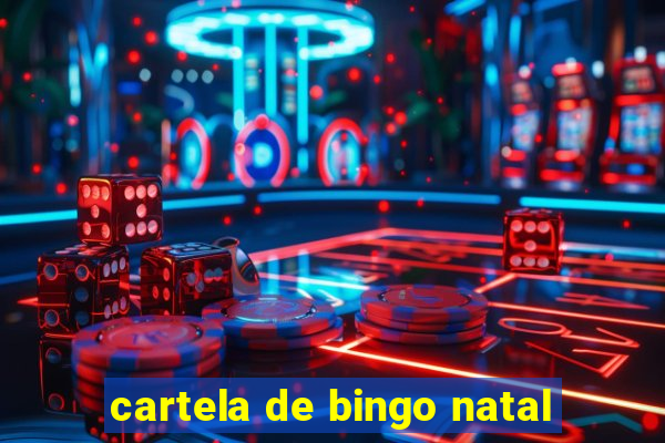 cartela de bingo natal