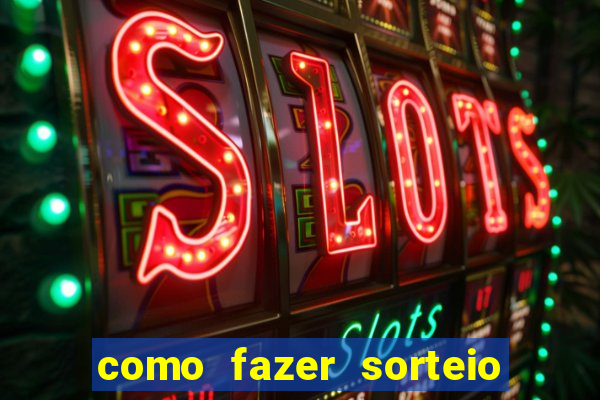 como fazer sorteio de cores online