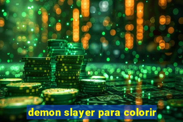 demon slayer para colorir