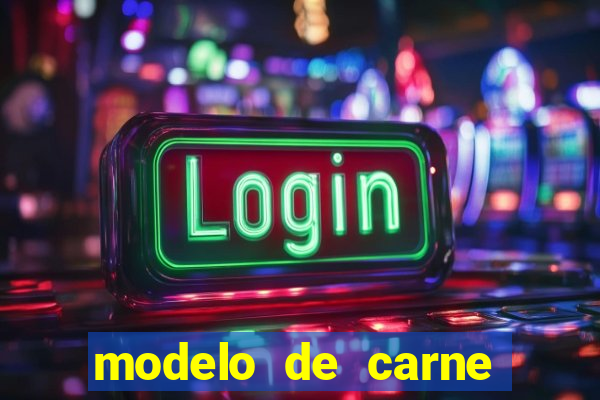 modelo de carne para pagamento