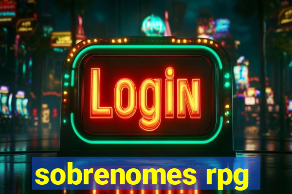 sobrenomes rpg