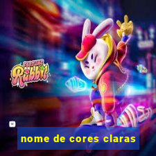 nome de cores claras