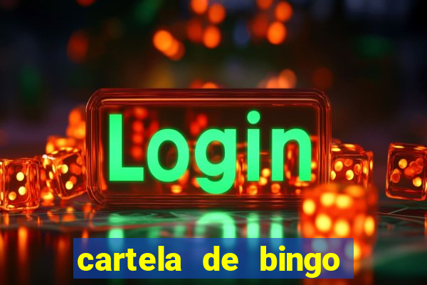 cartela de bingo pra imprimir