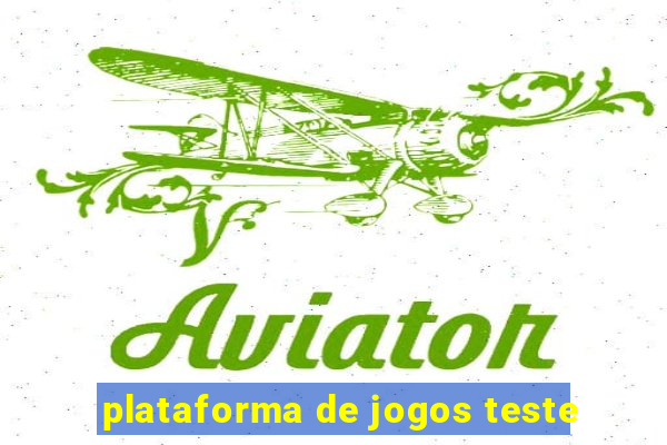 plataforma de jogos teste