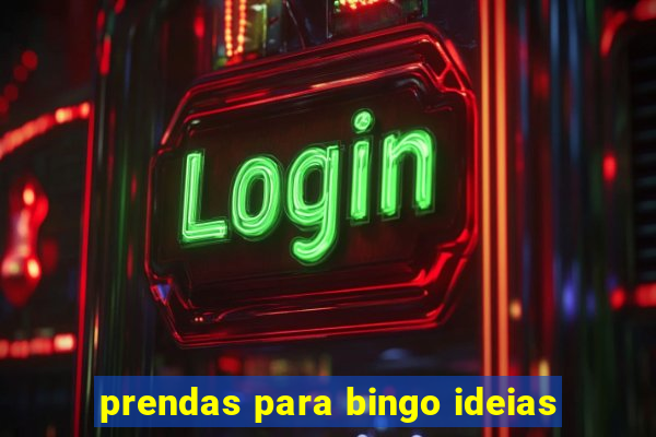 prendas para bingo ideias