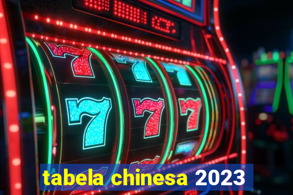 tabela chinesa 2023