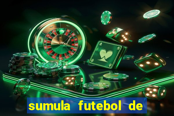 sumula futebol de campo word