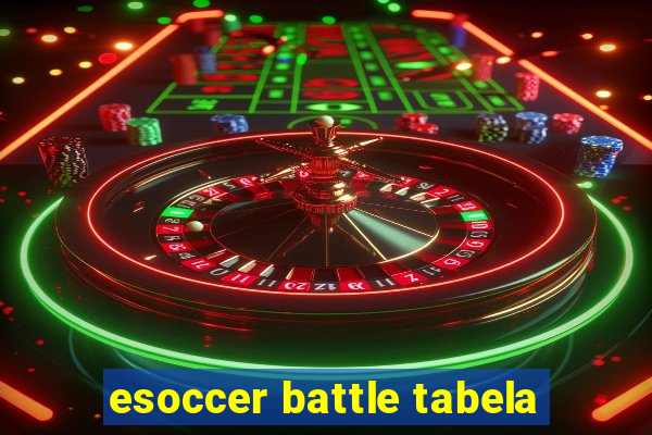 esoccer battle tabela